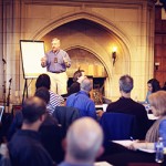 Marc Pitman Fundraising Coach giving a series of lectures at the castle at Glen Eyrie