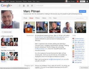 Google+ Profile - Marc A. Pitman, FundraisingCoach.com