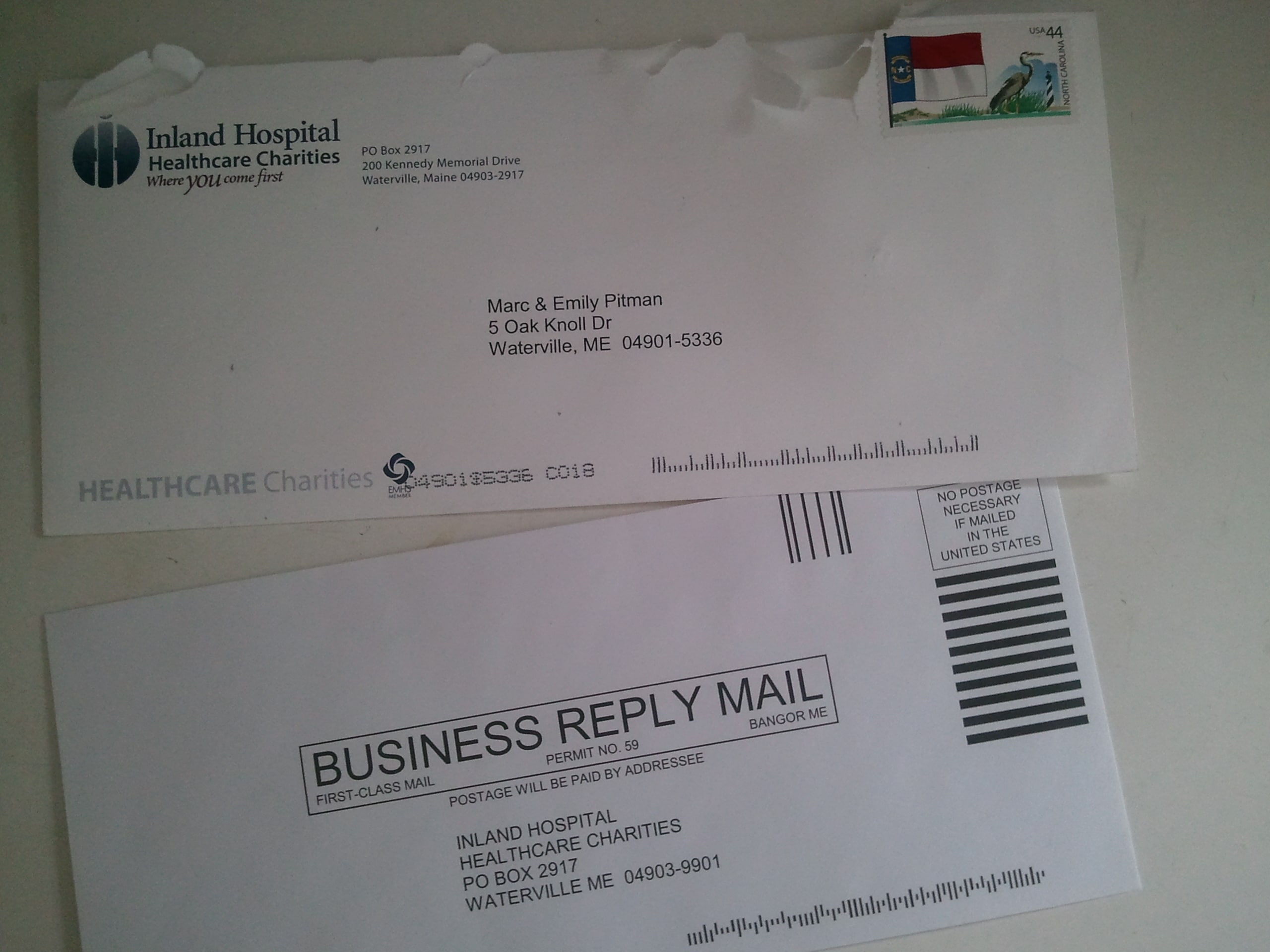 Direct mail fundraising with only a reply envelope?